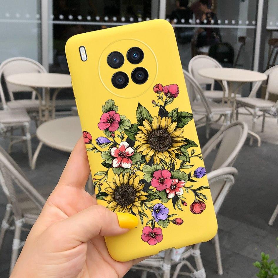 Sunflower Case For Honor 50 Lite Cover On Huawei Nova 8i Phone Case Fashion Painted Soft Back Cover For Honor50 Lite Nova8i Capa