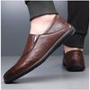 Fashion British Spring Autumn Business Men's Dress Shoes Fashion Slip-on Soft Sole Driving Shoe Male Designer Flat Leather Shoes for Men