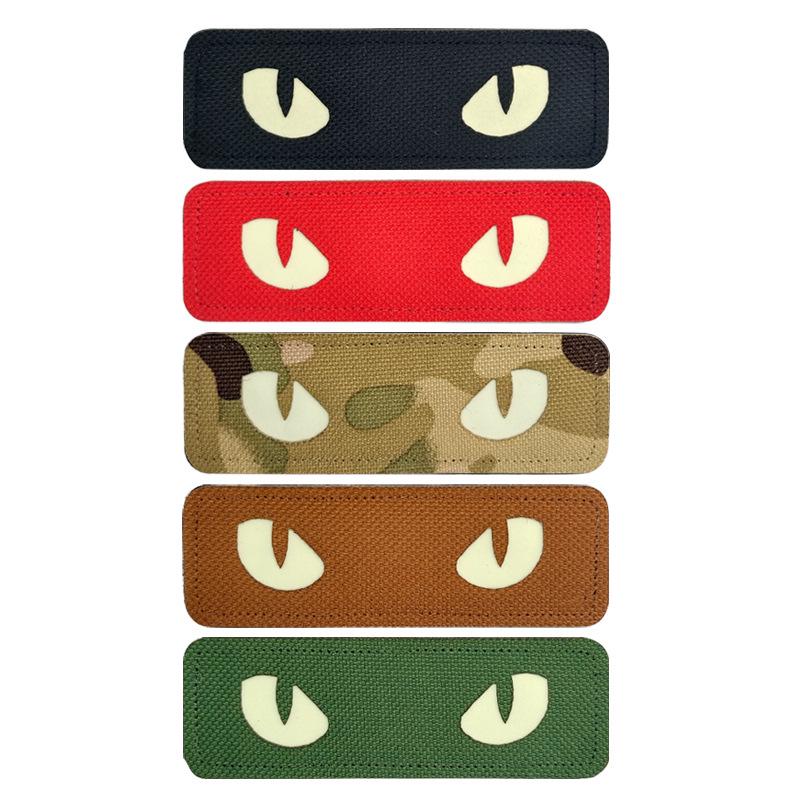 Glow-in-the-Dark Reflective Cat Eye Devil's Eye Monster Velcro Patch for Bags and Armbands