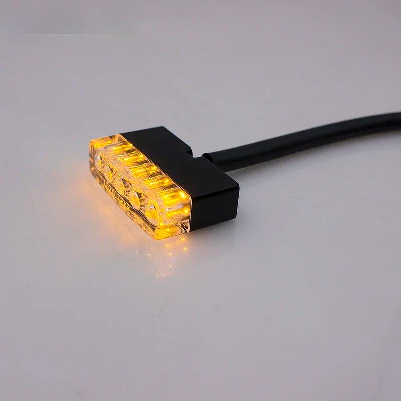 Turn Signals Accessories Universal Motorcycle Square Small Taillight Mini License Plate Light Brake Light Moto Modification