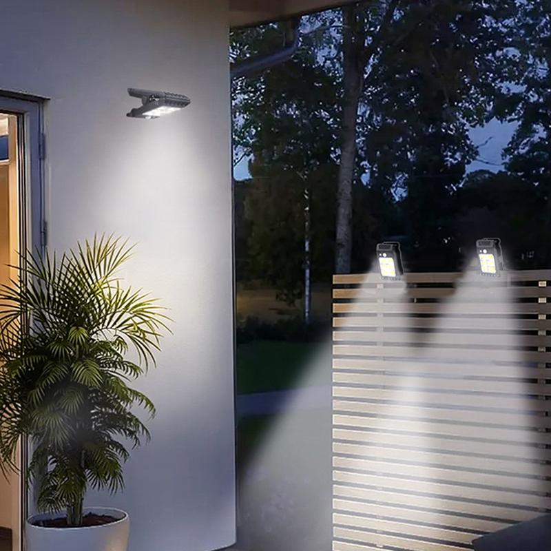 1 Set Solar Powered Garden Lights with Motion Sensor 3 Modes Clip-on Easy Mount for Backyard Lighting