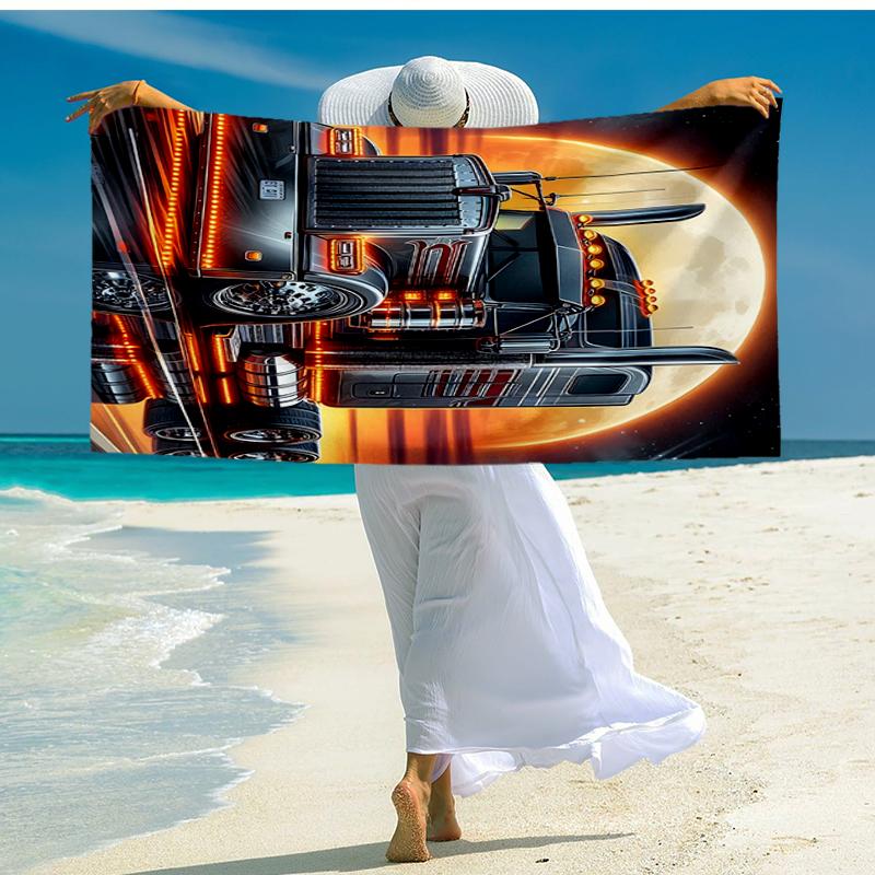 LKW Mode Strandtuch: Ideal für Sommerabenteuer Weich, saugfähig und schnell trocknend geeignet zum Schwimmen und Baden