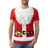 T-shirt da uomo stampata in 3D per Natale Top traspirante Elegante Versatile Girocollo Manica corta T-shirt alla moda Abbigliamento da uomo
