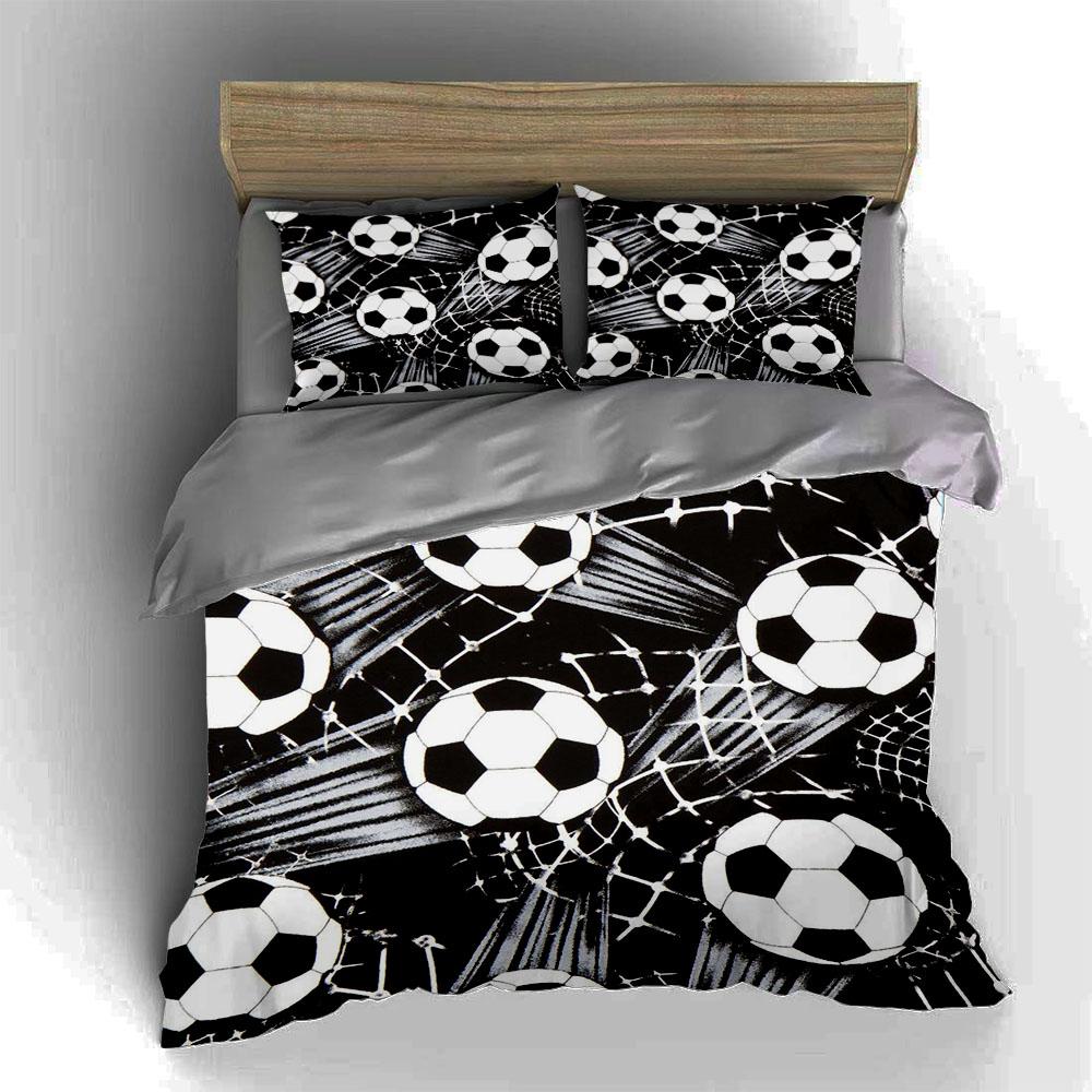 Soccer-themed design. Bedding Duvet cover sets Duvet covers Pillowcases gifts (1 * Duvet Cover 2 * Pillowcases, without duvet insert)