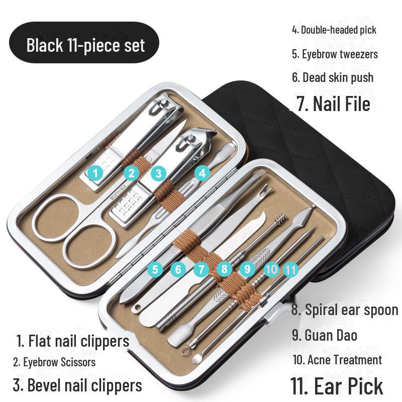 

Набор кусачек для ногтей из нержавеющей стали для рук и ног — включает в себя средство для удаления омертвевшей кожи и плоскогубцы Hawkbill.