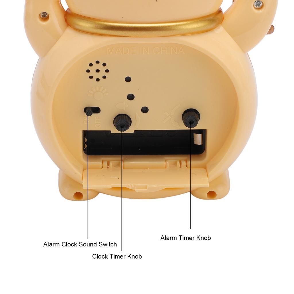 1Pc Lucky Cat Clock Accurate Plastic Cute Cartoon Good Lucky Cat Alarm Clock for Home