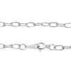 Collier Chaîne Azuki Longue Sears, Argent 925, 3,2 mm de Large, 50 cm