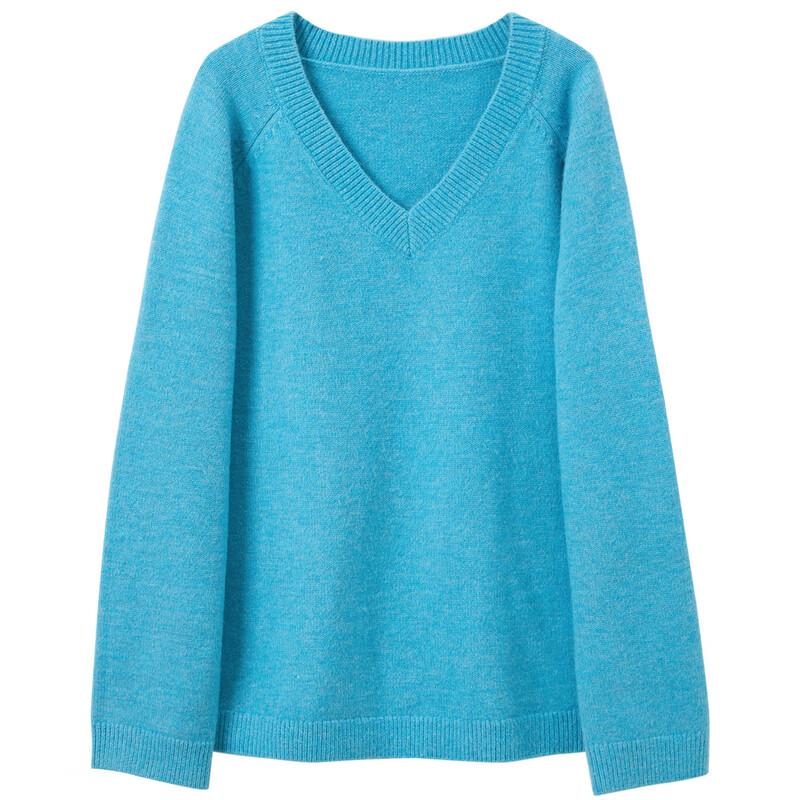 Sancai 2025 Winter Relaxed Fit V-Neck Knit Pullover Sweater