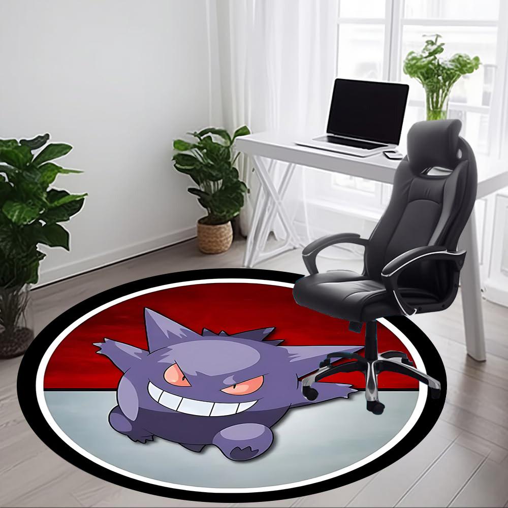 

Ghost Pokémon Office Round Area Rug, Under Office Chairs Bedroom Living Room Home Decor a0908129 80cm by 80cm