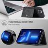 For iPhone 13 Pro Max Case Leather+TPU Detachable Magnetic Phone Cover Card Bag