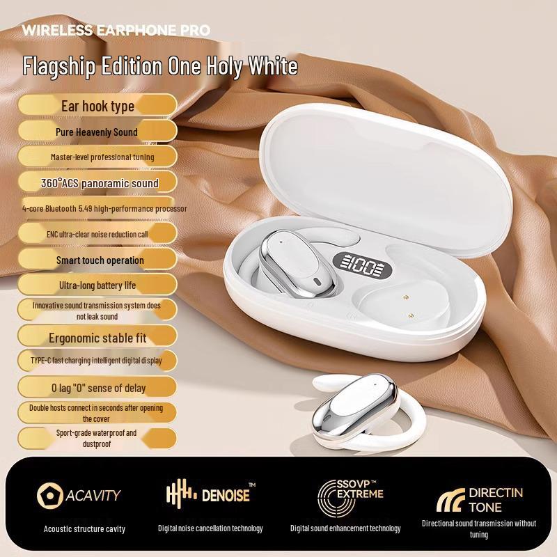 2025 Bluetooth Bone Conduction Over-Ear Wireless Sports Headphones with Long Battery Life