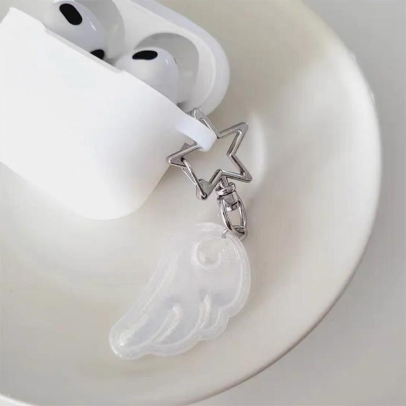 1 sztuka Damska Dekoracja Plecaka Koreańska Ins Breloczek ze Skrzydłami Anioła Y2K Japońska Magiczna Dziewczyna Breloczek z Gwiazdą Zawieszki do Torebki Breloczek do Kluczy Samochodowych