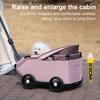 4 Wheels Pet Stroller for Small Dogs Cats Folding Shopping Cart with Canopy for Travelling Shopping Walking Playing