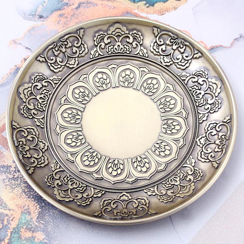 1Set Lotus Fragrance Insertion Meditation Zinc Alloy Home Furnishing Incense Burner Plate Fragrance Fragrance Tray Yoga