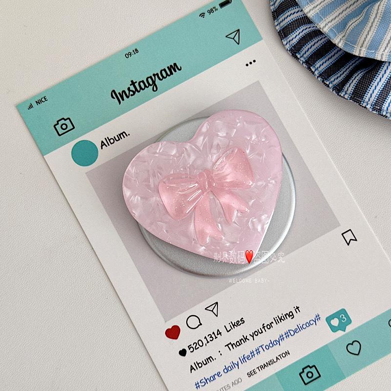 Korean Seashell Heart MagSafe Magnetic Stand: Super Strong Adsorption, Retractable Desktop Airbag