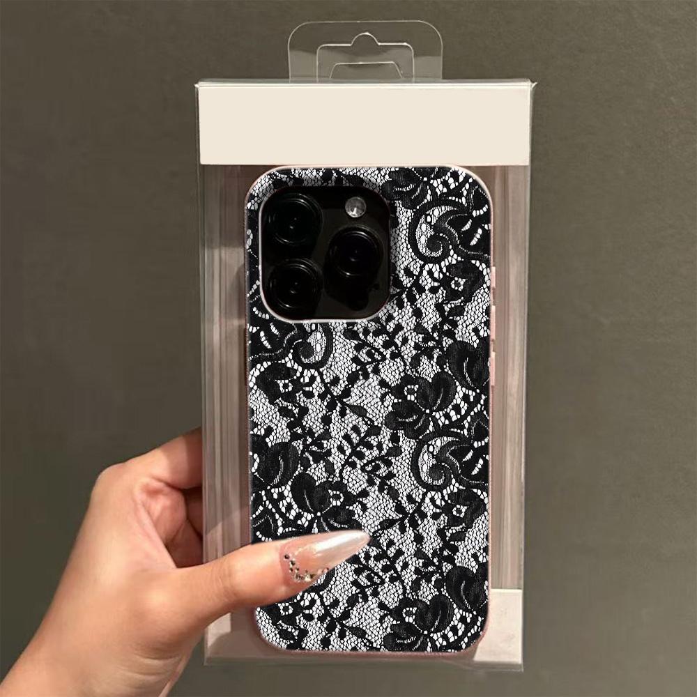 Enchanting Lace Phone Case For IPhone 17 14 16 15 12 11 Pro Max 13 17 Plus Soft Silcone Cover Funda