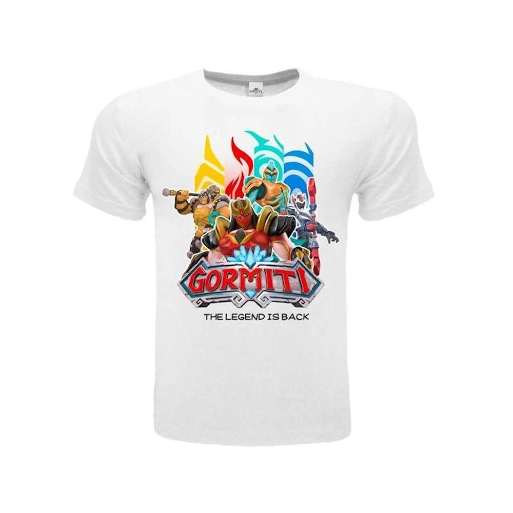 Gormiti Original Group Official T-Shirt Jersey T-Shirt White Under Cost- 3XL