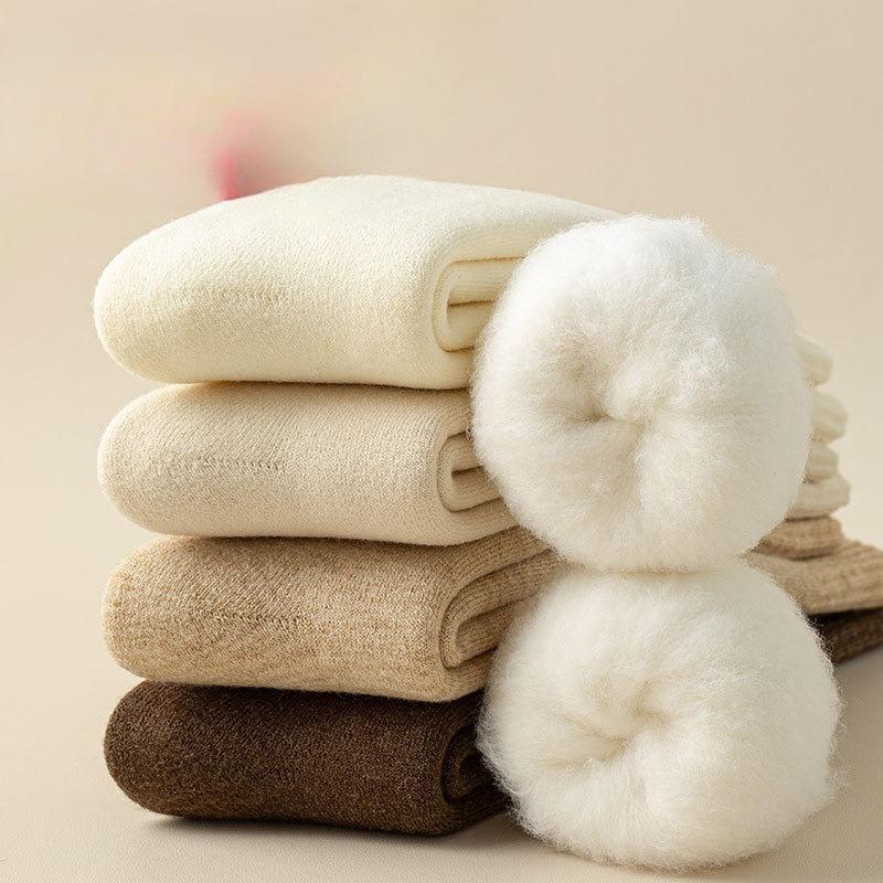 Thickened Cashmere Thigh-high Socks for Women, Cold-proof and Warm Wool Socks, Autumn and Winter Calf Socks for Men