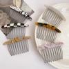 Exquisite Acetate Print Checkered Hair Comb Hairpin Vintage Side Hair Clip Hairgrip Fashion Hair Accessories For Women Headdress