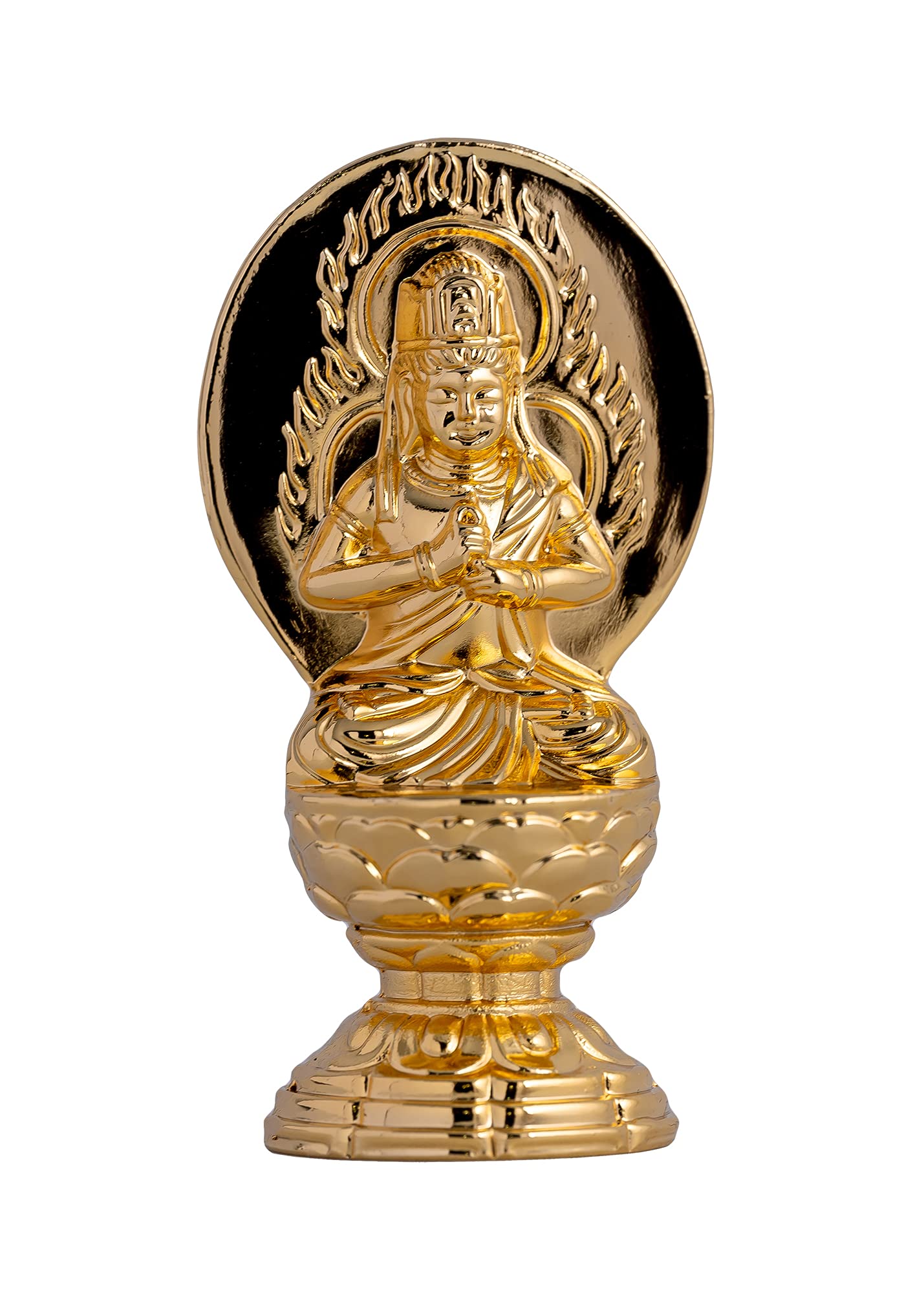 

Маленькая статуэтка Будды Дайничи Нёрай 24 карата от скульптора Кэйсю Оригинальная модель в год Овцы и зодиакальный защитник Бронзовое литье Такаока Нёрай золотой