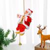 Electric Climbing Santa Christmas Ornament On Rope Ladder Christmas Tree Indoor Outdoor Hanging Christmas Creative Decoration