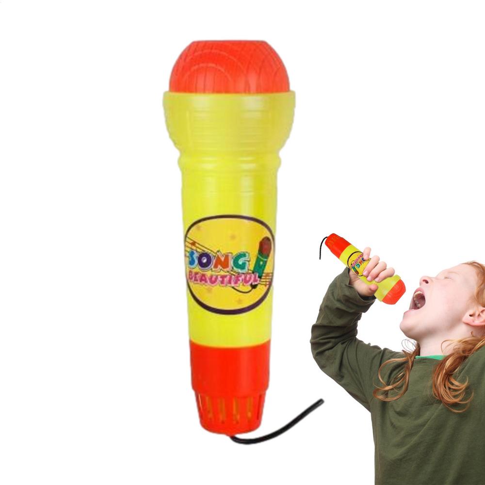 Voice Changing Microphone Toy Echo Microphone Toy Battery-Free Magic Karaoke Mic Toys Toddlers Voice Amplifying Pretend Toy