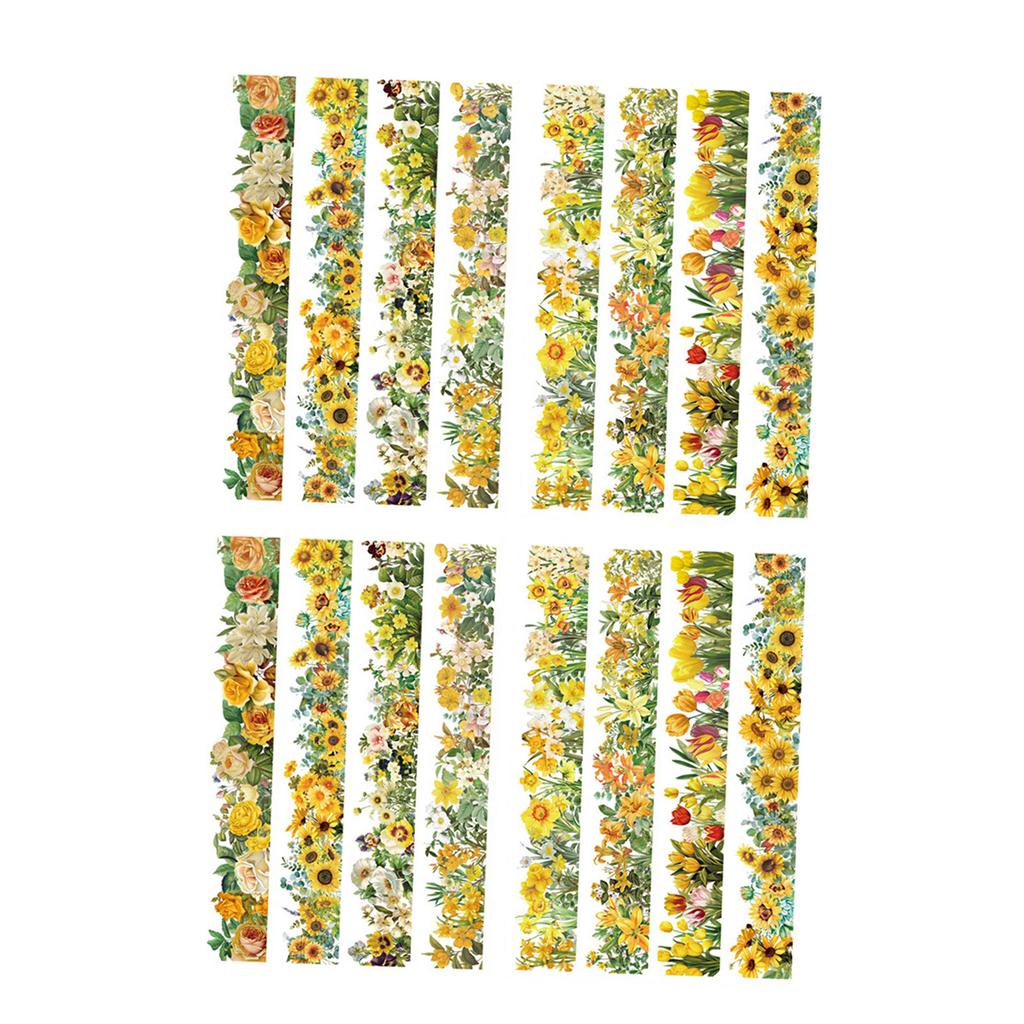 4 Sheet Natural Flower Stickers for Scrapbook Journaling Photo Albums Notebooks Envelopes DIY Craft