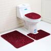 Non-slip Bathroom Set O-shape Toilet Cover U-shape Mat Rectangle Carpet Household Decoration 3PCS/Set