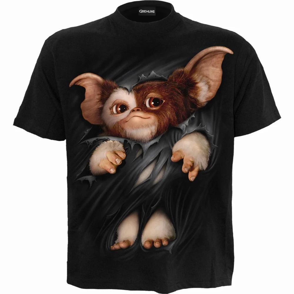 Official licensed gremlins gizmo front print tshirt blackgizmo 2XL