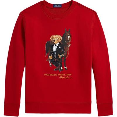 Polo Sweatshirt Pattern Print Cotton Sports Long Sleeve Kids Kids Sweatshirt 323A10261-001