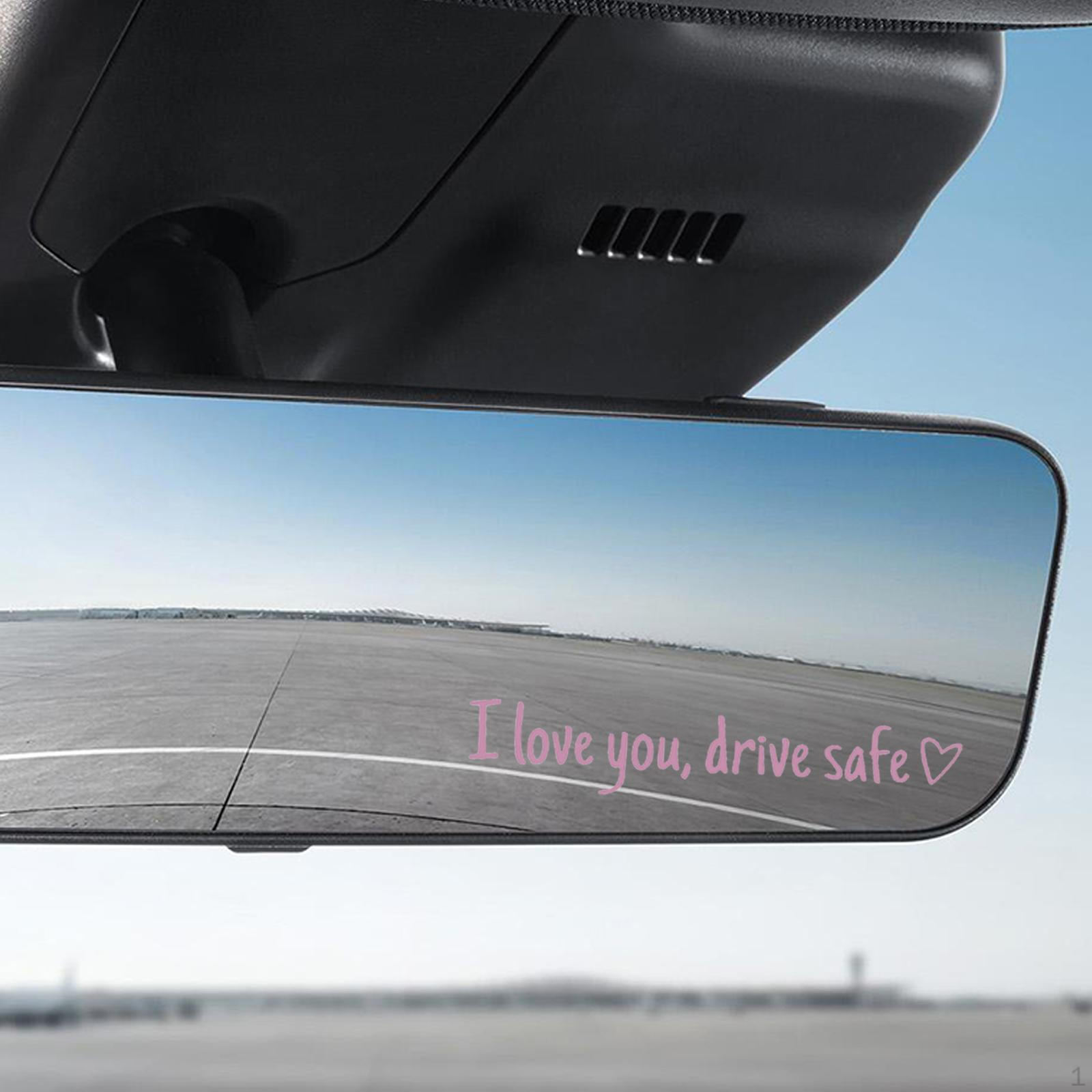 

i Love You Drive Safe Наклейка, наклейка на зеркало заднего вида, наклейка на автомобиль для девочек, женщин розовый