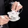 Chaxun Mutton-Fat Jade Ceramic 16-Piece Tea Set