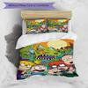 3pcs Rugrats in paris1 Design Cover Set - HD Printed Bedding with 1 Cover and 2 Pillowcases - Perfect for Home and Dorm Decor