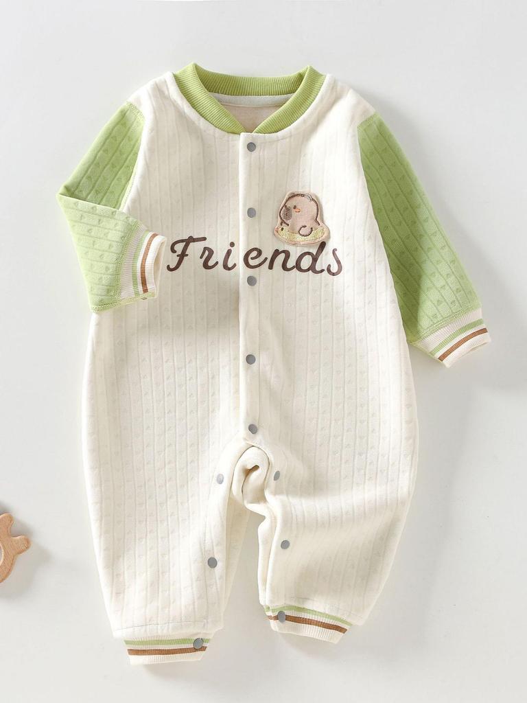 Cozy Fleece Onesie: Warm Infant & Toddler Base Layer Pajamas for Autumn & Winter