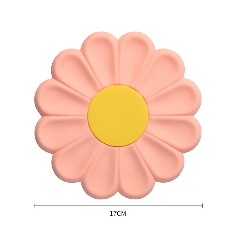 Flower Heat Resistant Silicone Mat Drink Cup Coasters Non-Slip Pot Holder Table Placemat Kitchen Accessories Coasters Pads