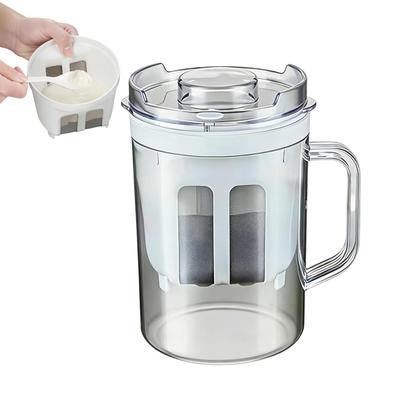 Yogurt Strainer Reusable Food Filter Whey Separator with Fine Mesh and Lid for Cheese Soybean Milk Berry Soup Fruit Juice Coffee