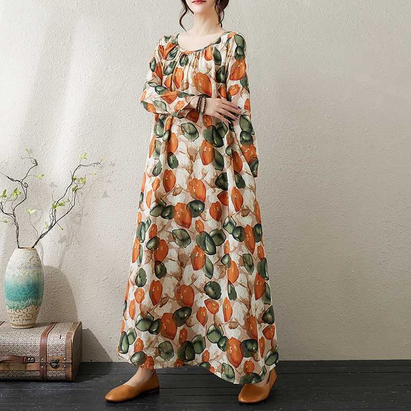 

2025 Новое минималистичное платье с круглым вырезом и длинным рукавом в стиле отпуска 2XL