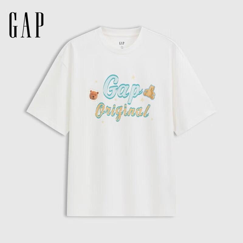 GAP Unisex Classic Cotton Bear Print Logo Short Sleeve T-Shirt 185/104A