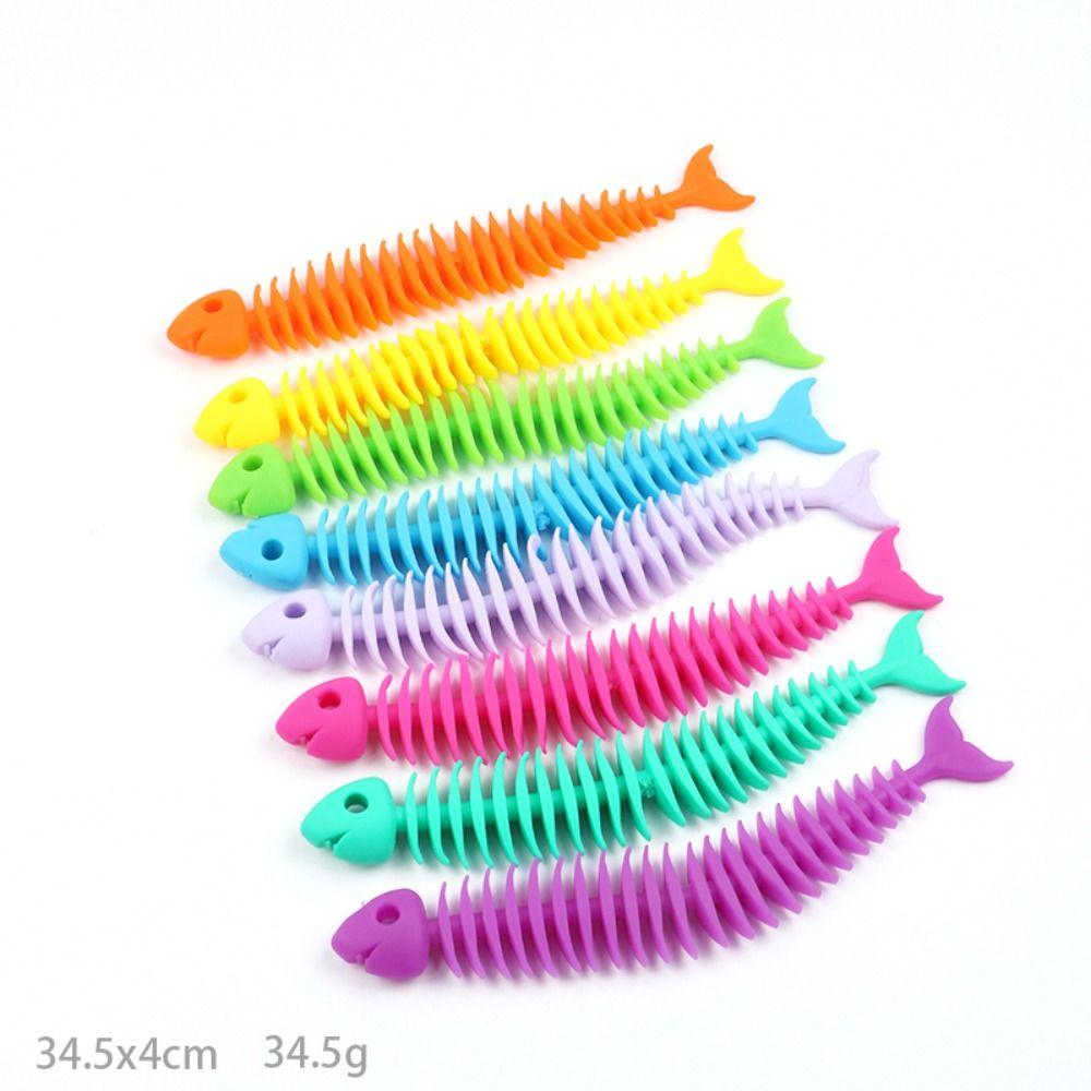 Fish Bone Silicone Fish Bone Silicone Fish Bone Squeeze Ghost Fish Bone Fidget Toys  Office Workers