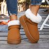 2025 Winter Fashion Retro Casual Snow Boots Soft Soled Comfortable ShoesWomen Warm Non Slip Chunky Cotton Plush Ankle Boots