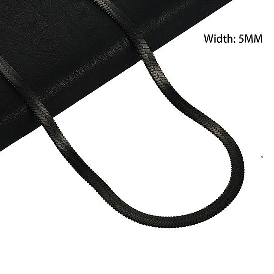 2/3/4/5mm Wide Women Stainless Steel Flat Blade Chain Necklace for Men Trendy Accessories Neck Choker Jewelry Gift