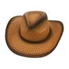 Western Cowboy Straw Hat Spring And Summer Windproof Sunscreen Straw Hat Simple Men'S And Women'S Ethnic Hat