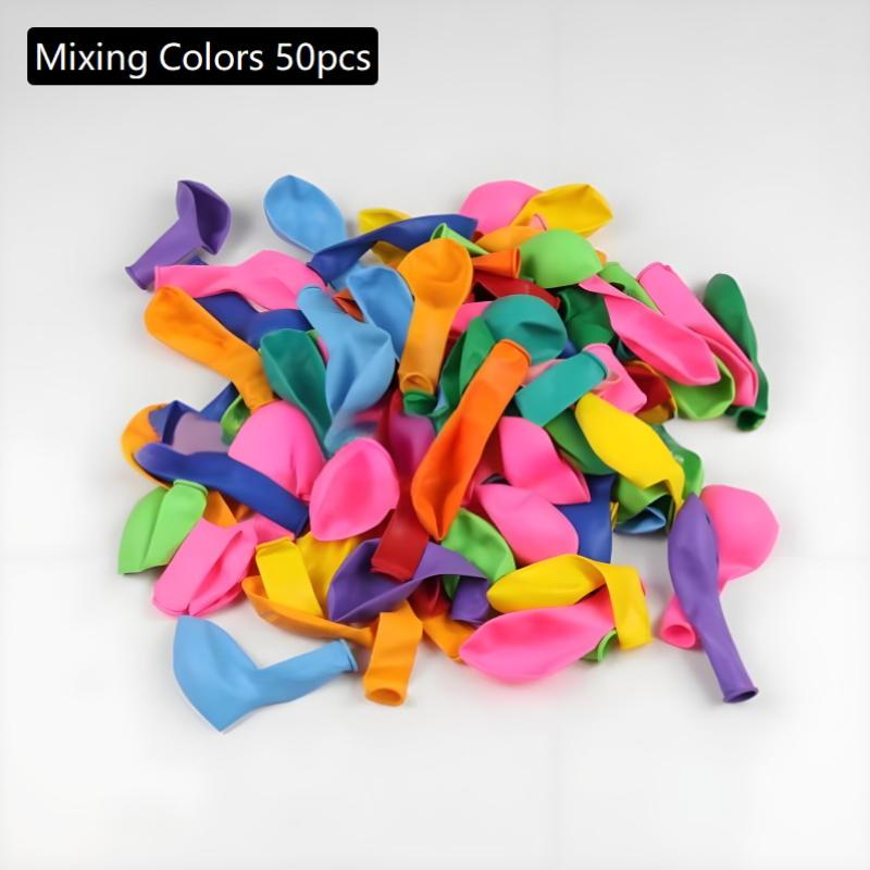50 Mixed Color Balloons Anniversary Festival Wedding Decoration Balloons Christmas DIY Decoration Balloons Outdoor Gadgets
