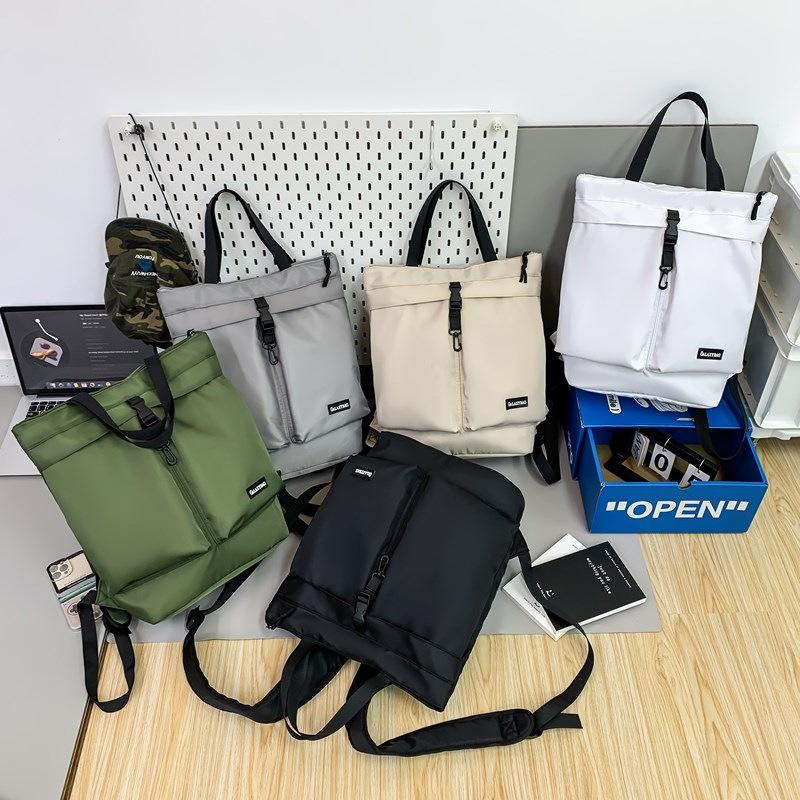 Schoolbag Hot Sale Backpack Large Capacity Couple Backpack Solid Color Simple Travel Backpack Women Backpack Girls
