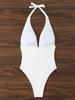 Halter Top Bathing Suit Woman Swimsuits One Piece Swimwear Women's  2026 Trend V Neck Beachwear Female Monokini Summer Bodysuit