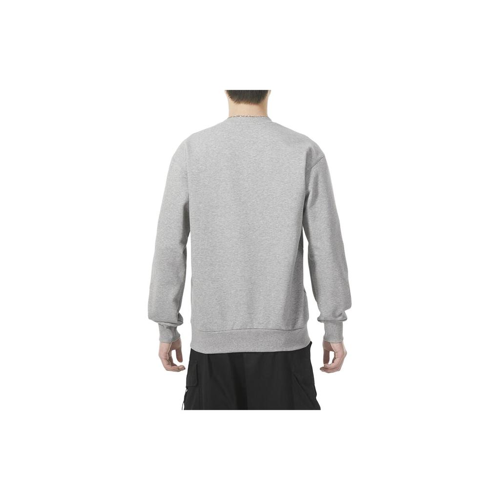 Adidas Solid Color Crew Neck Casual Pullover Long Sleeve Sweatshirt Men Sweatshirt Gray JF3223