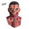 Professional Cosplay Props for Party Scary Zombie Head Masque, Adults Horror Latex Full Hood Secret Room Escape Game Prop Realistic Creepy Skeleton