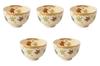 Set of 5 Ninsei Maple Matcha Bowls X Matcha Bowls Setomonohonpo [12 7.5cm]