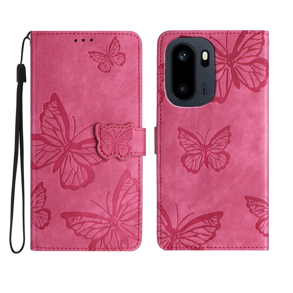 For OnePlus 15R 5G/Ace 6T 5G/Ace 6 5G Case Butterfly Design Flip Wallet Leather Phone Cover Skin-Touch