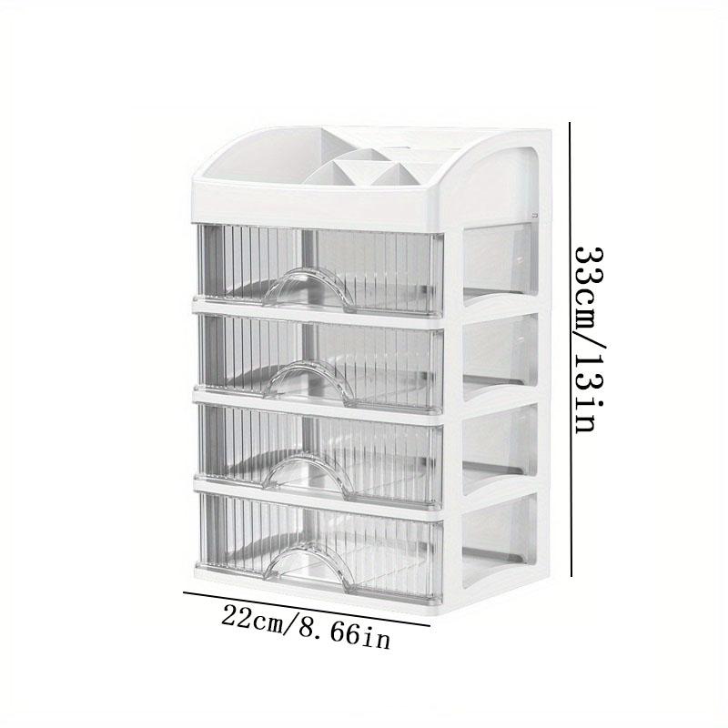 Szuflada Organizer do makijażu Przezroczysty biurkowy plastikowy organizer na kosmetyki i biżuterię o dużej pojemności Pudełka do przechowywania lakierów do paznokci i szminek